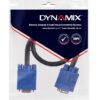 CABLE MOLDED BLACK COLOUR DYNAMIX MALE/MALE COAXIAL SHIELDED