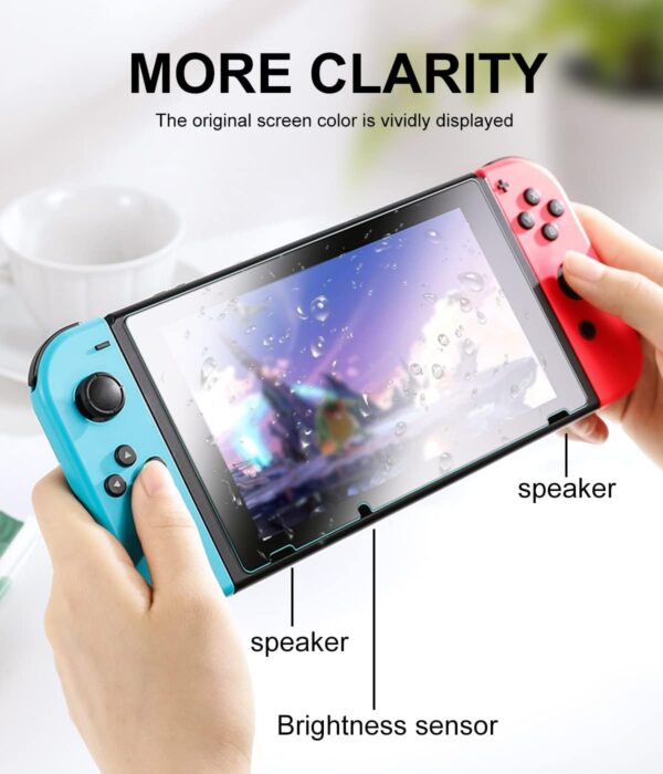 PROTECTION ECRAN EN VERRE TREMPE POUR SWITCH  2PCS – Image 2