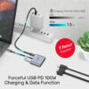 UNITEK D1049A 4-IN-1 USB MULTI-PORT HUB WITCH USB-C CONNECTOR – Image 3