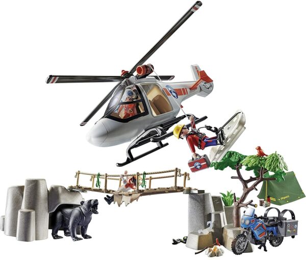 PLAYMOBIL UNITE DE SECOURISTES AVEC HELICOPTERE – Image 2