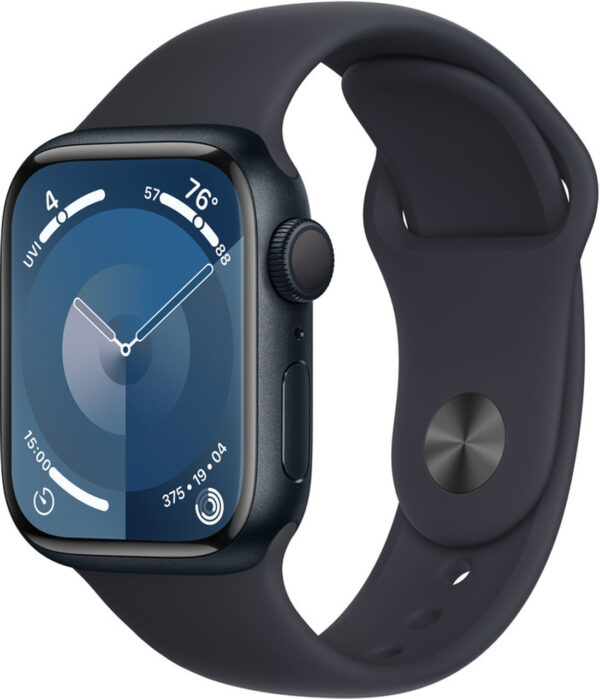 APPLE WATCH SERIES 9 GPS 41MM MIDNIGHT ALU SPORT BAND M-L