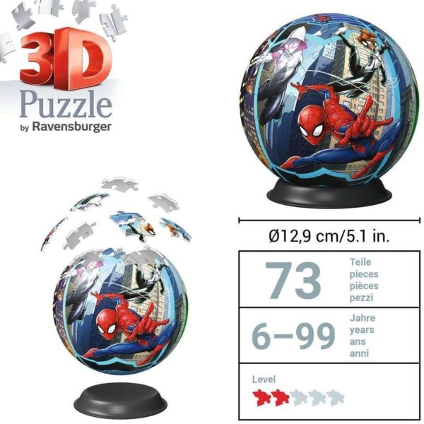 Ravensburger Puzzle 3D rond Spiderman 72pcs – Image 3