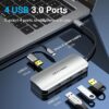 VENTION DOCKING STATION USB-C TO HDMI/USC3.0/RJ45/PD GRAY AL ALLOY – Image 3