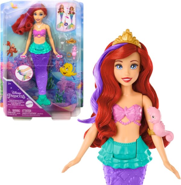 Poupée Ariel, le petite sirène nageuse
