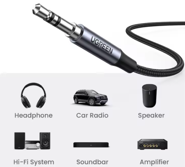 UGREEN CABLE AUDIO USB-C VERS 3.5MM JACK 1M M/M – Image 2