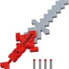 Nerf Minecraft epee Heartstealer + 4 flechettes en mousse