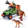 Dickie Coffret chasseur de dinosaures buggy + moto
