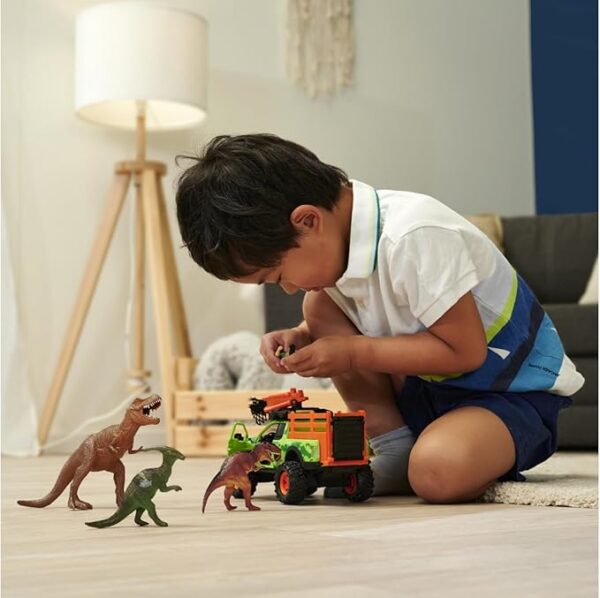 Dickie Coffret chasseur de dinosaures buggy + moto – Image 3