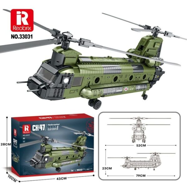 Helicoptere a construire 1622pcs