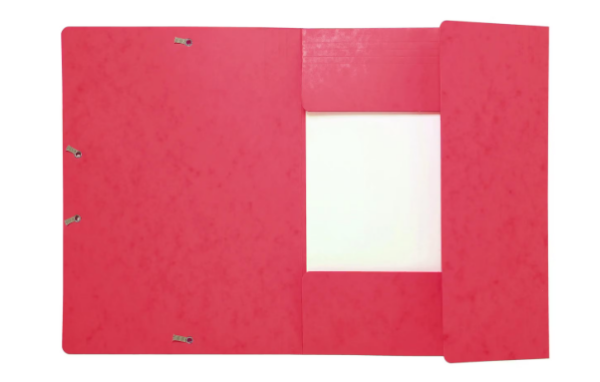 CHEMISE 3 RABATS ELASTIQUE A4 OFFICE CARTON ROUGE – Image 2