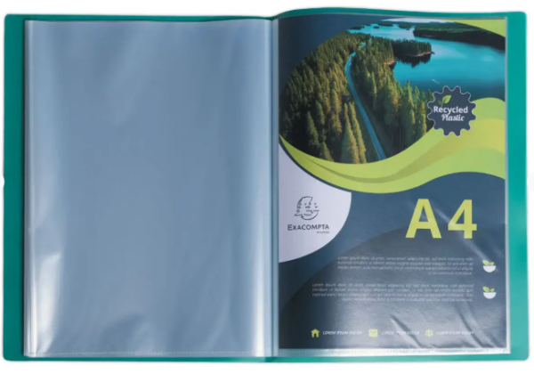PROTEGE DOCUMENTS 20 VUES BEE GREEN BLEU ROUGE VERT OU NOIR – Image 2