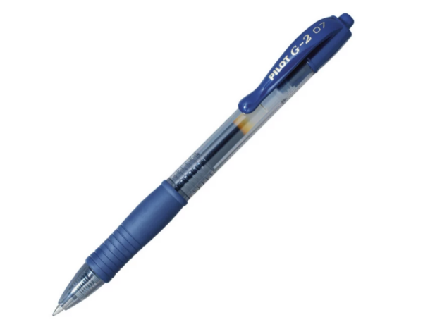 STYLO ROLLER GEL G2 0.7MM BLEU RETRACTABLE POINTE METAL