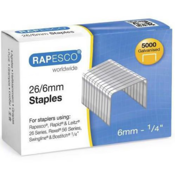 BOITE 5000 AGRAFES 26/6 GALVANISEES