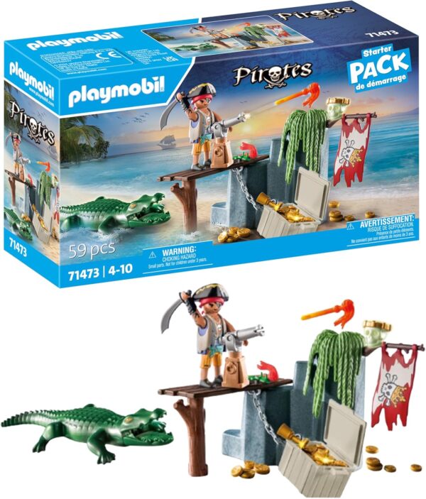 Playmobil Starter pack pirate avec alligator