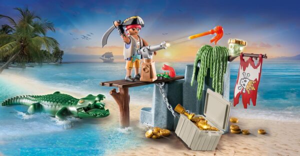 Playmobil Starter pack pirate avec alligator – Image 2