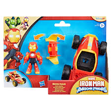 Iron man et ses amis vehicules et figurine - assortie