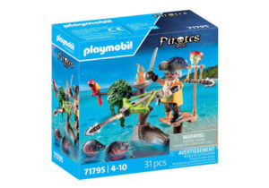 Playmobil Pirate avec arbalete, fleche et poissons