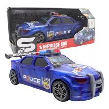 Voiture de police 1:16 à inertie avec son et lumiere (2xAA inclus)