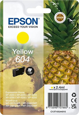 EPSON 604 ENCRE JAUNE 2.4ML 130P