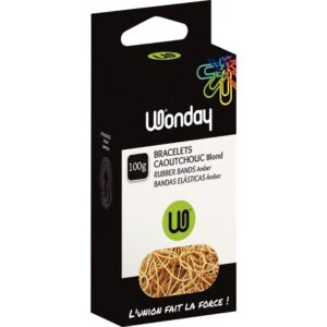 BOITE 100G ELASTIQUE BLONDS 150X3MM