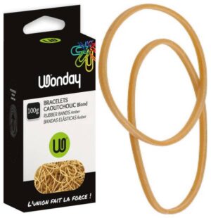 BOITE 100G ELASTIQUES BLONDS 180X1.8MM